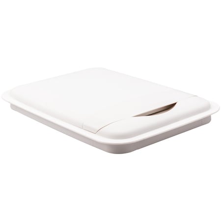 White 50 Quart Plastic Waste Container Lid